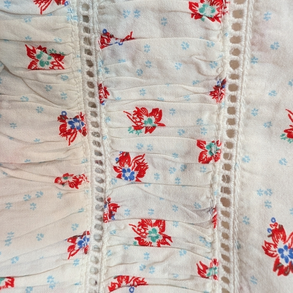 Free People Floral Ruffle Shorts Size Large - Picture 4 of 6